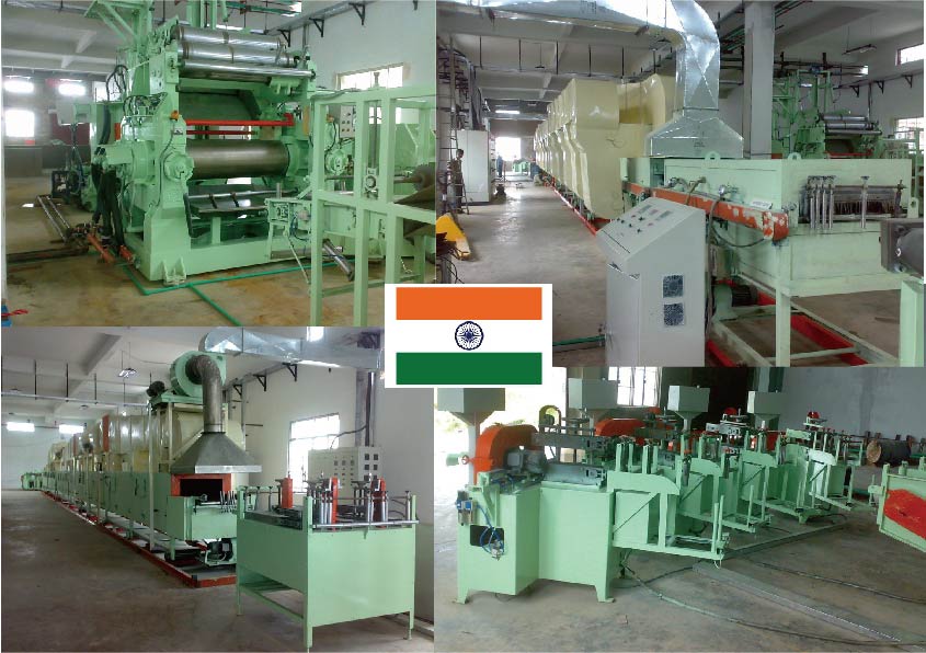 India NBR-PVC rubber foam pipe whole plant equipment